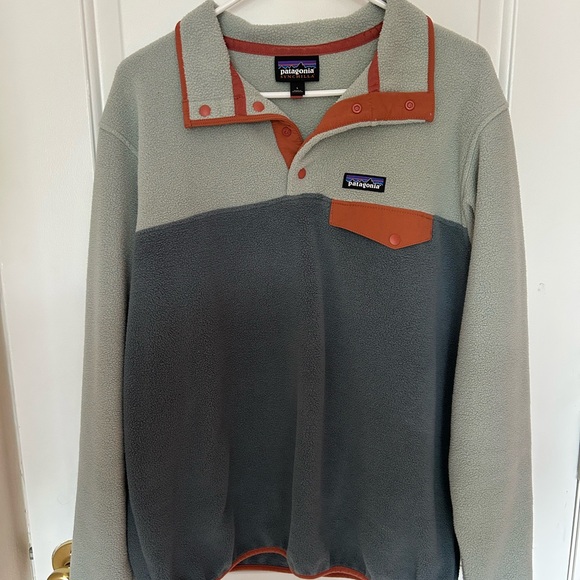 Patagonia Two Tone Blue Fleece Pullover - Picture 1 of 4